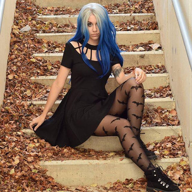 Rosetic Gothic Dress Women Black Hollow Backless Summer Vampire Witch A-Line Fashion Preppy Street Sexy Wild Goth Mini Dresses