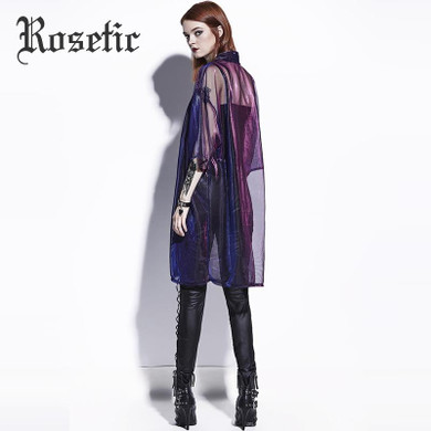 Rosetic Gothic Blouse Summer Women Thin Casual Sunscreen Shirt Beach Travel Fashion Tops Girl Gift Cheap Cool Street Goth Blouse