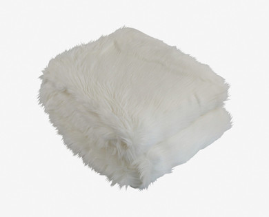 Rorik Faux Fur Throw - White