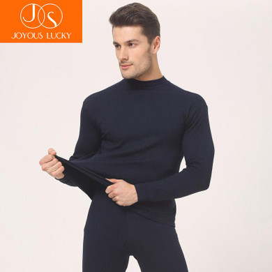JOYOUS LUCKY Men 's Round Necked Thermal Underwear Set For Men Cotton Sweater Youth Thermal Underwear Suit Big Plus Size L-5XL