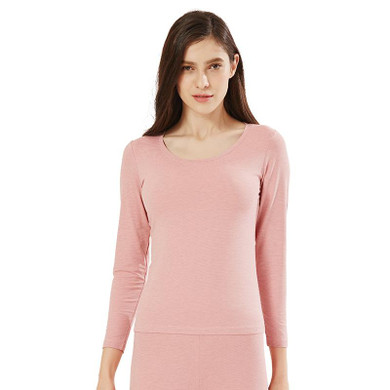 JOYOUS LUCKY cashmere volcanic round neck thermal underwear for couples thin paragraph thin striped couple long johns basic suit
