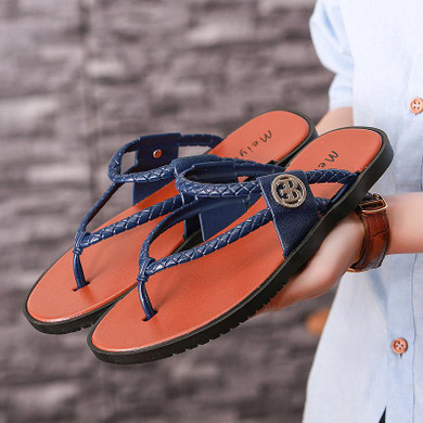 JOYHOPY 2017 Men's Flip Flops Casual Summer Slippers Shoes Men Lesiure Rubber Beach Sandals For Men sandalias mujer AMS0008