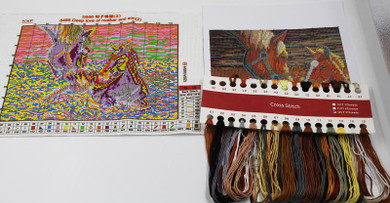 JOY SUNDAY,Needlework,DIY DMC Cross stitch,Sets For Embroidery print horse animal Counted Cross-Stitching 11ct 14ct painting 21