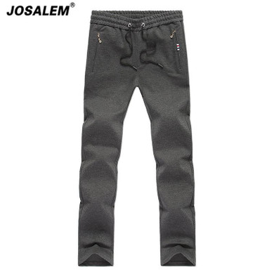 JOSALEM Men Straight Casual Pants 2017 Autumn Winter New Elastic Waist Long Trousers Sweatpants High Quality Male Brand Clothing