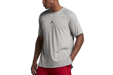 Jordan 23 Tech Cool Short Sleeve Top - Dark Grey Heather/Black