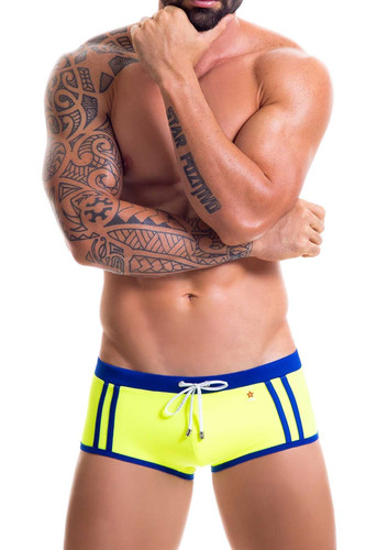 Jor Yellow/Blue Sport Swim Boxer