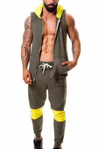 Jor Green Soho Sleeveless Hoodie