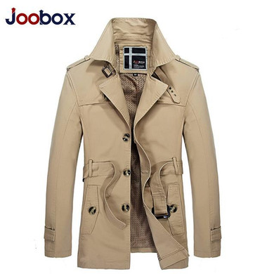 JOOBOX Brand 2017 autumn trench thin long section men's windbreaker Slim jackets spring fashion Men high quality coat overcoat
