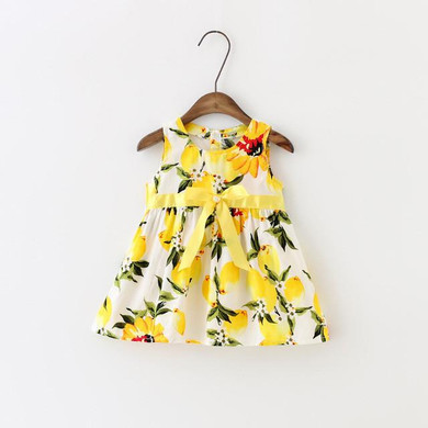 New Baby Girl Dress Lemon Dress Toddler Girls Summer Baby Clothing Sleeveless Baby Dress Floral Sundress New Baby Girl Dress Lemon Dress Toddler Girls Summer Baby Clothing Sleeveless Baby Dress Floral Sundress