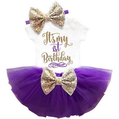 New Baby Girl Clothing Sets Summer set Sequin Bow Tutu Dress Romper+Headband+Skirt 3pcs Clothes Set Bebe First Birthday Costumes