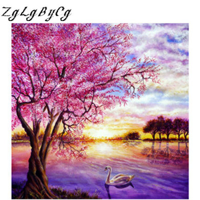 NEW 3D Diamond Painting Cross Stitch Beautiful Scenery Crystal Stone Needlework Diamond Embroidery Full Diamond Decorative