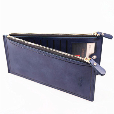 CUIKCA Fashion Wallet Women Wallet Double Zippers Retro Ultrathin Coins Wallet Women Purse Billfold Handbag ID Card Holders 1039