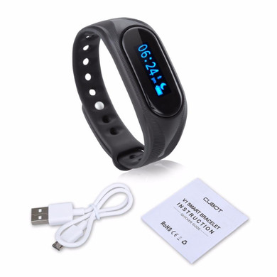 Cubot V1 Smart Band Sports Waterproof Touch Screen Bracelet for Android IOS with 80mAh Battery Bluetooth 4.0 Alarm Anti-lost