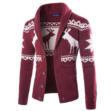 Christmas fawn cotton full knitted Cardigan Sweater Mens,2017 Animal Print Sweater Men Leisure Slim V-Neck Solid Sweater Men XXL Christmas fawn cotton full knitted Cardigan Sweater Mens,2017 Animal Print Sweater Men Leisure Slim V-Neck Solid Sweater Men XXL