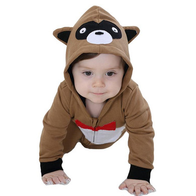 Baby Rompers New born baby girls boys clothes 2017 Cartoon Panda warm winter animal Pajamas roupas de bebe recem nascido