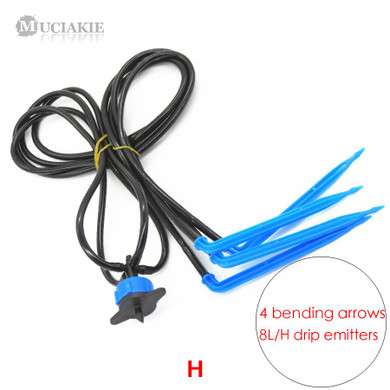 MUCIAKIE Drop Irrigation System for Bonsai Spider Distribution Assembly with 2/4 Elbow Arrow Dripper 2/8 L/H Drip Emitters Kits