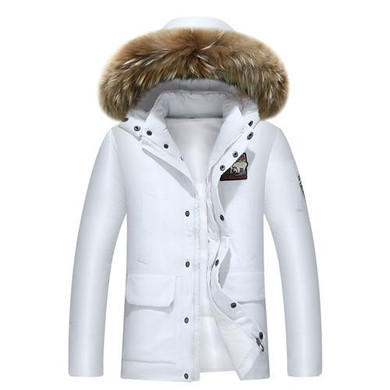 Mu Yuan Yang New Arrivals White Duck Down Jackets For Male White Coat Overcoat 2017 Men's Duck Down Jacket Warm Clothing