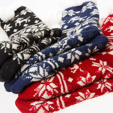 Ms. Autumn/Winter Non-slip Floor Sox Added Wool Socks Towels Coral Fleece Upset Lovely Warm Socks Christmas Socks