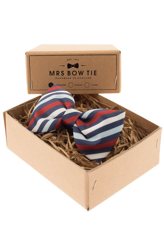 Mrs. Bow Tie Cowes In Navy, Blue & Red Standard Bow Tie
