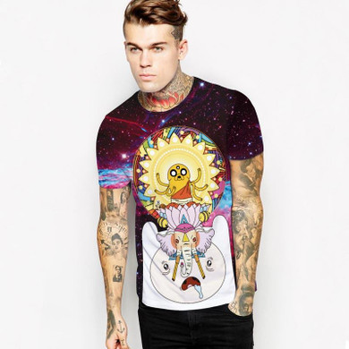 Mr.1991INC New Fashion Space Galaxy T-shirt For Men/Women 3d Tshirts Cartoon Print Animals Summer Tops Tees