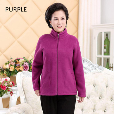 2018 Spring Women Jacket Plus Size Hoodies Autumn Fleece Cotton Coat Zipper Long Sleeve Outerwear Sweatshirts Mother Clothes