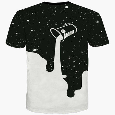 Mr.1991INC New Brand Fashion 3D t-shirt Funny print Cup Pour Milk Hip Hop t-shirt Men T shirt Summer tops Tees