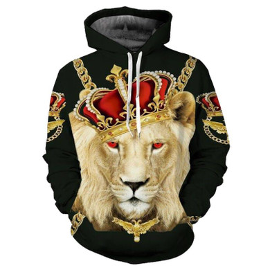 Mr.1991INC Lion King Hoodies Men Women Unisex Sweatshirts 3d Print Colorful Blocks Skull Hooded Hoodies Hip Hop Hoodies