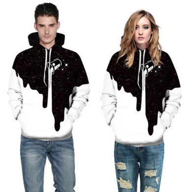Mr.1991INC Hot Fashion Men/Women 3d Sweatshirts Print Spilled Milk Space Galaxy Hooded Hoodies Thin Unisex Pullovers Tops