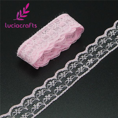 Lucia crafts W:2.2cm Embroidered Net Lace Ribbons Yarns Sewing Garment Trim Wedding Lace DIY Craft Accessories 5y/10y 17010010