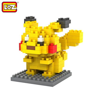 LOZ Single Sale Mini Pikachu Cute Doll Diamond Bricks Pocket Monster Cartoon Model Building Blocks Toys for Children 9136