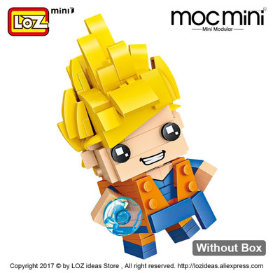 LOZ Mini Blocks Bricks Goku Super Heroes Figura Japan Anime Action Figure Plastic Building Assembly Toy for Children Gift 1433