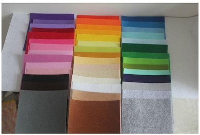 Lowest price Mix color 100% Polyester Nonwoven Felt Fabric DIY Felt Fabric Pack 1MM Thick 40PCS/lot 30CM*30CM