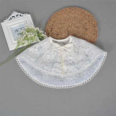 Baby Princess Dress + Pearl Lace Shawl Infant Toddler White Baptism Dresses Infant Christening Gown Toddler Dress Girls Clothes
