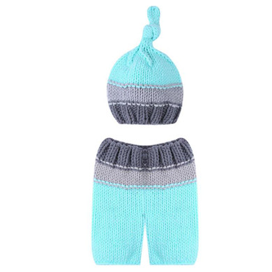 Baby Newborn Photography Props Accessories Knit Pants Hat Set Baby Hat Photo Props Fotografia Newborn Photograph