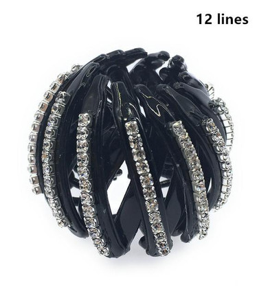 Beautiful Crystal Rhinestone Ponytail Hair Ornaments Bud Hair Clip Hairpin Women Fashion Hair Accessories