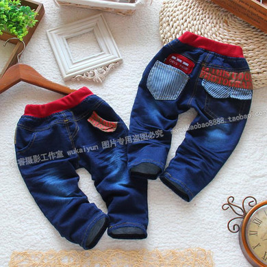 new 2014 kids jeans spring autumn baby pants child casual pants baby boy single tier jeans boys Denim pants