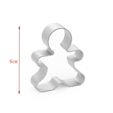 New 1Pcs/set DIY Cake cutting Aluminium Alloy Gingerbread Men Shaped Holiday Biscuit Mold Kitchen cake Decorating Tools