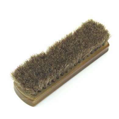 New 1PC Shoe Polish Buffing Brush Wood Horse Hair Bristles Boot Care Clean Wax 7"x2" HXP001