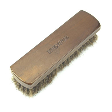 New 1PC Shoe Polish Buffing Brush Wood Horse Hair Bristles Boot Care Clean Wax 7"x2"