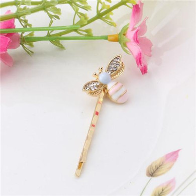 New 1PC Cute Bee Rhinestone Barrette Girls Hair Accessories Hair Clip Lovely Hairpin Hair Ornaments