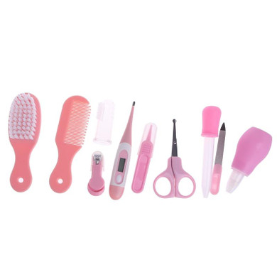 New 10Pcs/Set Newborn Baby Kids Nail Hair Health Care Thermometer Grooming Brush Kit New Baby Care Suit