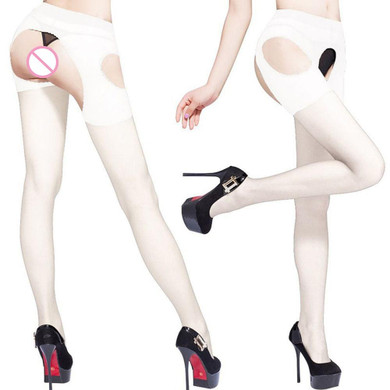 New 1 Pair Hot Sexy Women Spandex Autumn Winter Tights Open Crotch Crotchless Sheer Seamless Pantyhose Silk Stockings