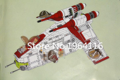 New 05041 Star series The Republic Gunship Model Building Blocks Compatible 75021 classic aircraft Toys for children