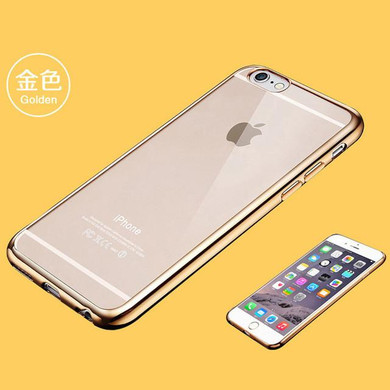 New ! Luxury Ultra Thin Clear Crystal Rubber Plating Electroplating TPU Soft Mobile Phone Case For iPhone 6 6s Plus Cover 5 S SE