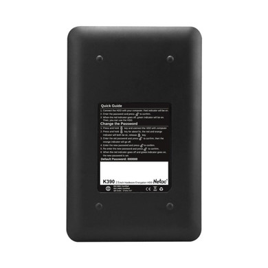 Netac Original K390 USB 3.0 External Hard Drive Disk 2TB 1TB 500GB Keypad Lock AES 256-bit Hardware Encryption HDD