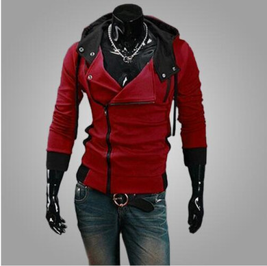 2018 Men Brand Fashion Casual Slim Fit Cardigan Assassin Creed Hoodies Sweatshirt Outerwear Sportswear M-6XL (Asian Size)