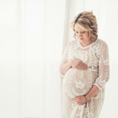 2018 Maternity Photography Props Cotton Maternity Clothes Lace Vestidos Fashion pregnant Clothes Lace Crochet maternity dress