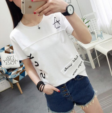 2018 Korean New Women Long Sleeve T-shirt Fashion Letter Printed Kawaii Student T shirt Casual Women Tops Roupa Feminina