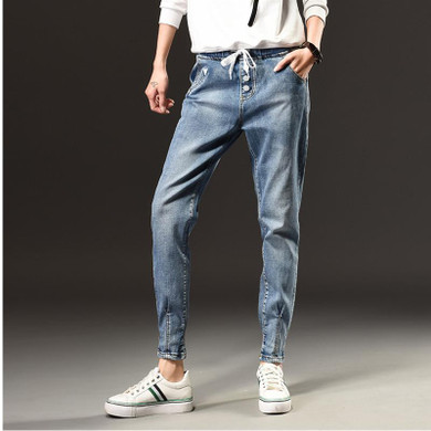 2018 jeans woman denim pants Plus size 5XL Jogger pants women's elastic waist full length trousers Pencil Harem Pants Female
