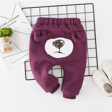 2018 Hot warm plus newborn pants winter cotton Baby girl boy pants kids clothing pants cotton cute cartoon trousers baby pants